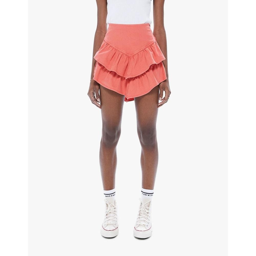 MOTHER Coral Ruffle Stretchy Waist Mini Skirt Size 26